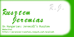 rusztem jeremias business card